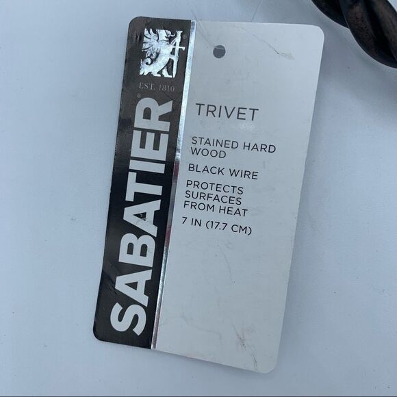 Sabatier Stained Hard Wood Trivet - Picture 4 of 8